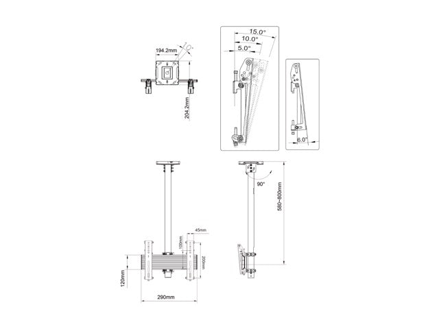 M Menu Board Mount Pro MBC1X1U VESA 200