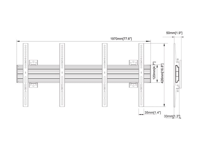 Multibrackets M Wallmount Pro MBW2U Fixed Black