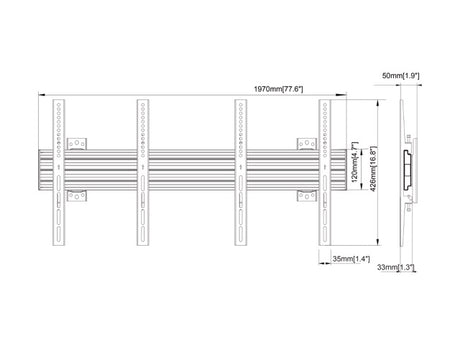 Multibrackets M Wallmount Pro MBW2U Fixed Black