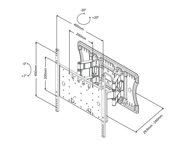 Multibracket Super Slim Tilt & Turn Wall Mount