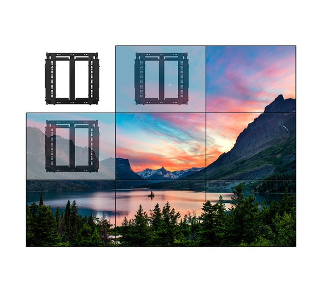 Btech Slimline Soft-Open Full Service Videowall Mount with Micro-Adjustment (VESA 600 x 400)