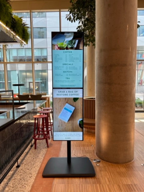 B-Tech BTF842 2.4m High Dual TV Stand for Screens up to 65 inches