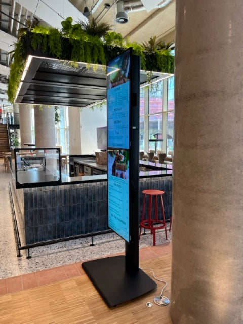 B-Tech BTF842 2.4m High Dual TV Stand for Screens up to 65 inches