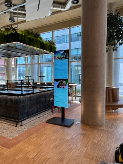 B-Tech BTF842 2.4m High Dual TV Stand for Screens up to 65 inches