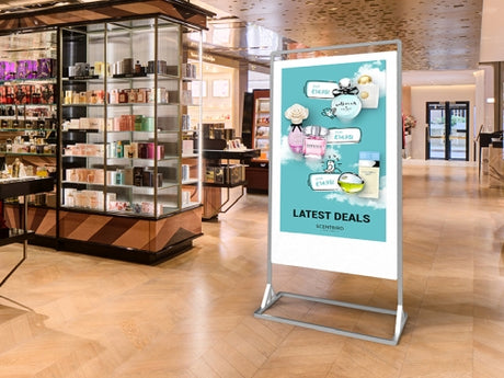 Freestanding Super Slim Double Sided Digital Poster Retail Store