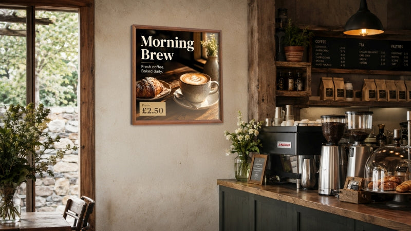 33" Square Professional Advertising Display Coffee Shop