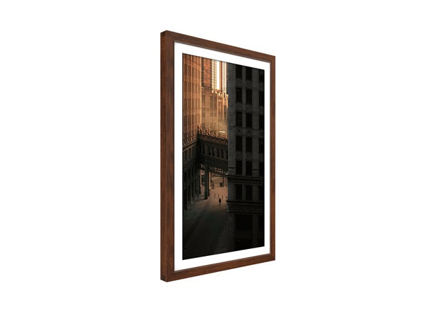 27" Textura Digital Canvas Walnut Frame