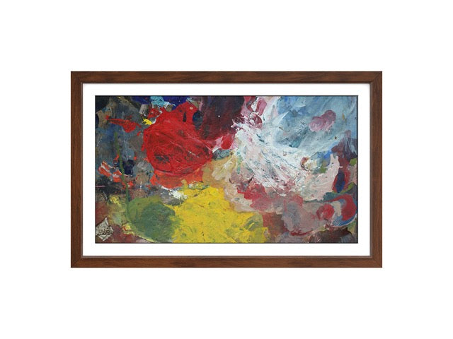 27" Textura Digital Canvas Walnut Frame