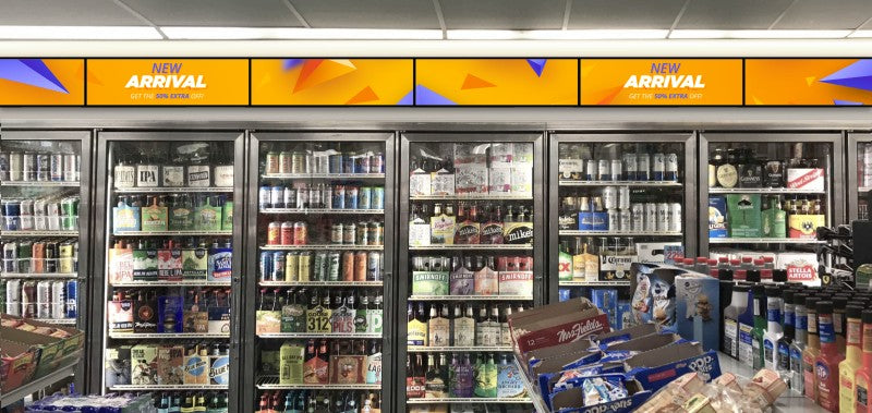 Ultra-Wide Stretched Bar Display Retail Store