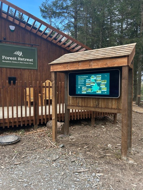 Outdoor 43" Touch Screen at Forest Holidays