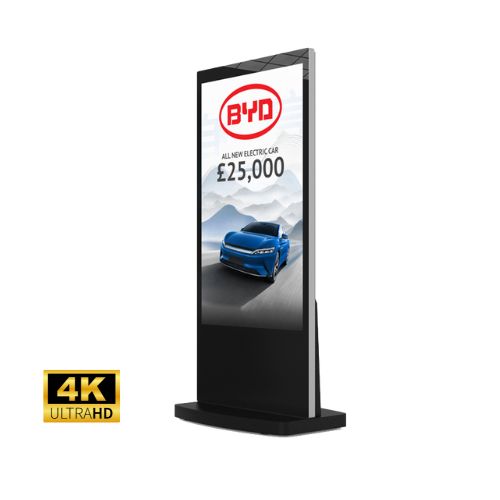 4k 65" Freestanding Digital Poster