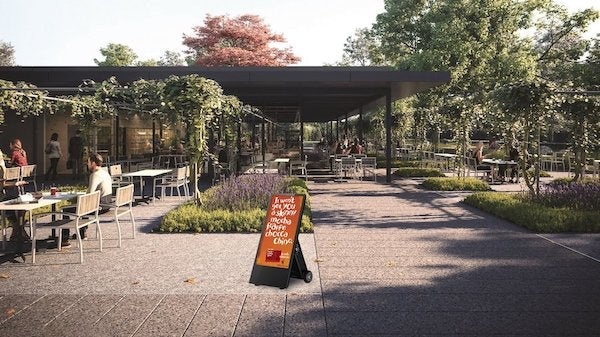 Outdoor A-Board on terrace