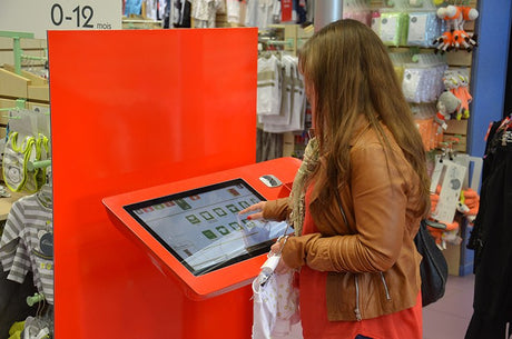 PCAP Touch Screen Monitors with Open Frame Brackets in red unit