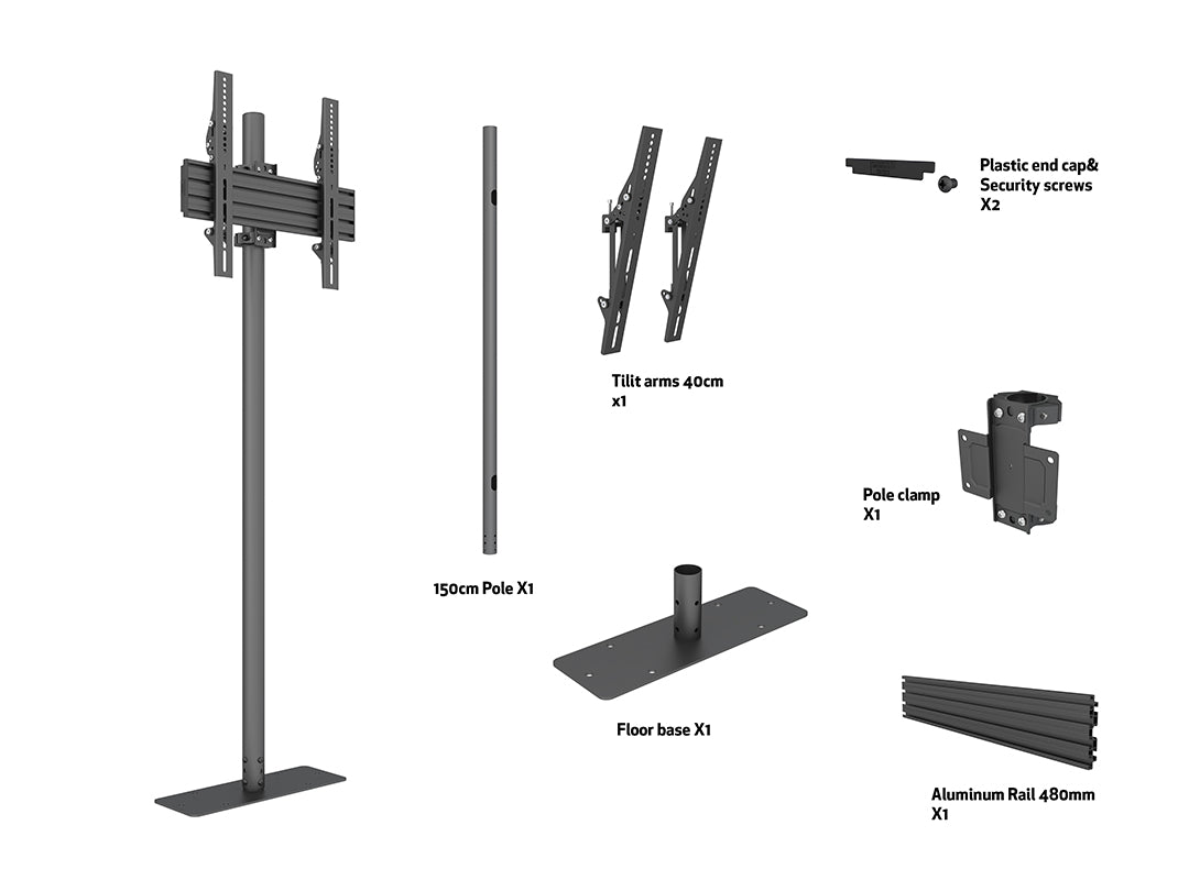 Multibracket MB8939 Single Pole Floormount Pro