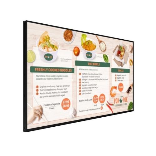 Professional Monitor used for digital menu