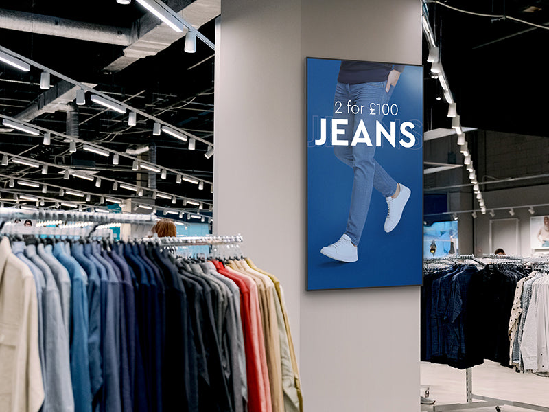 4k Vibrant Advertising Display Retail Store