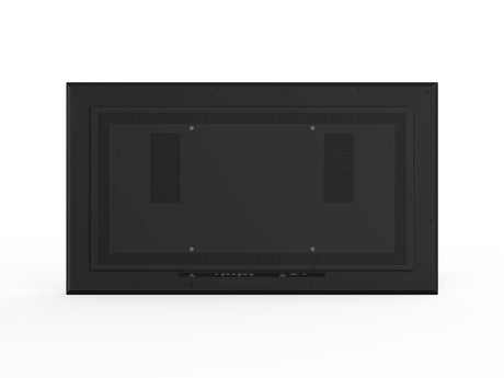 Black rectangular object with two ventilation grilles on a white background