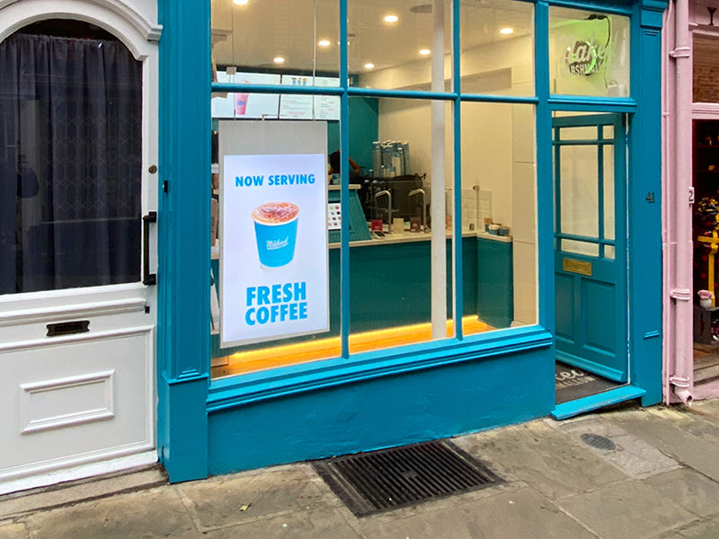 Vibrant Hanging Double-Sided Window Displays