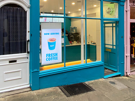 Vibrant Hanging Double-Sided Window Displays