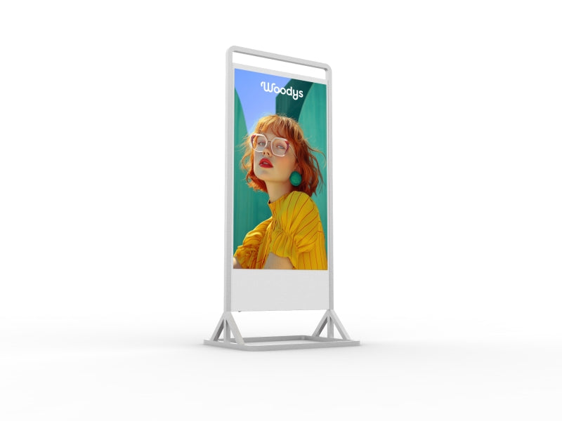 Superslim Freestanding Screen on white background