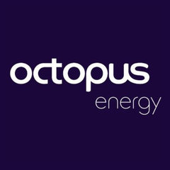 Octopus Energy logo on a dark purple background