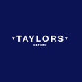 Taylors Oxford logo on a blue background