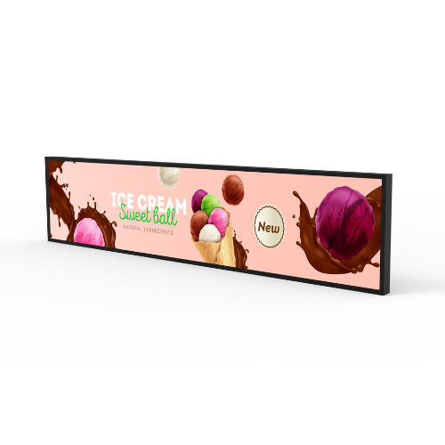 Ultra-Wide Stretched Bar Display Ice Cream Advert