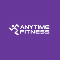 Anytime Fitness logo on a purple background