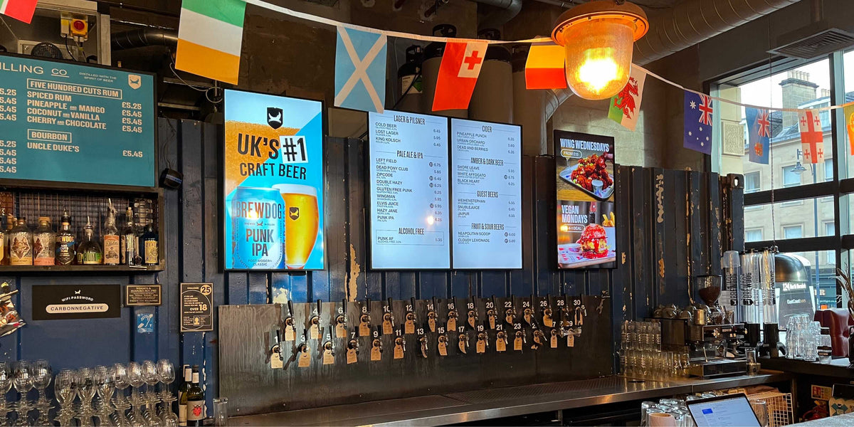 BrewDog Lothian Road Edinburgh Digital Menu Boards