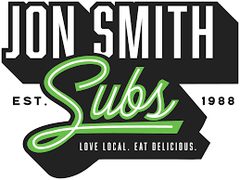 Jon Smith Subs logo with green and white text on a black background