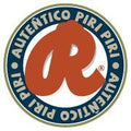 Logo with a stylized letter 'R' inside a circular design, featuring the text 'Alteántico Piri Piri'.