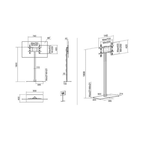 M Display Stand 180 Single - Stand